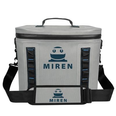 Borsa termica portatile leggera da 20 litri di colore grigio chiaro per barbecue in campeggio