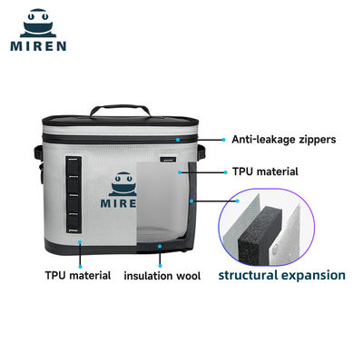 Mercato caldo Customisable 30can Large Capacity Soft Cooler Bag Con Proof Leak 840D TPU Shell E Rivestimento