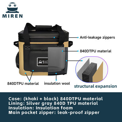 Logo personalizzabile 30can Soft Cooler, isolato e impermeabile per la pesca all'aperto